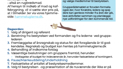 Dagsorden ligger i listen til højre